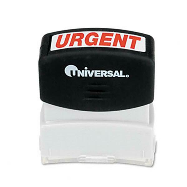 Universal Battery Universal One-Color Message Stamp Urgent Pre-Inked/Re-Inkable Red 10070